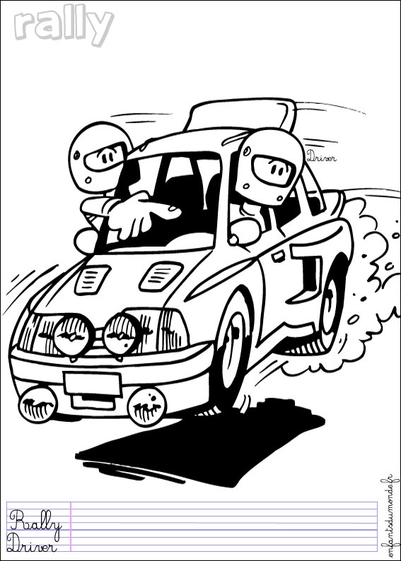 coloriage rallye 1